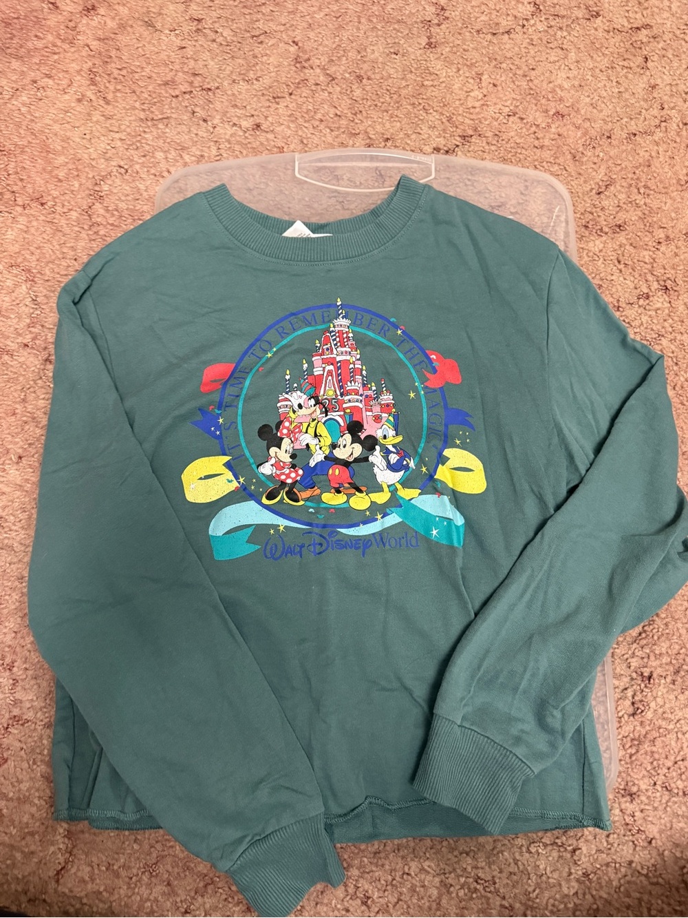 Walt Disney World 25th Anniversary Vintage Cropped Crewneck